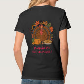 Dankdag, Grappige Kalkoen Kok, Gobble, Modern T-shirt (Achterkant)