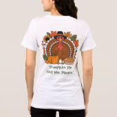 Dankdag, Grappige Kalkoen Kok, Gobble, Modern T Tri-Blend Shirt (Achterkant)