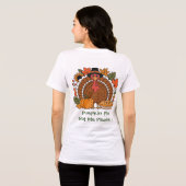 Dankdag, Grappige Kalkoen Kok, Gobble, Modern T Tri-Blend Shirt (Achterkant volledig)