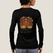Dankdag, Grappige Kalkoen Kok, Gobble, Modern Tri-Blend Shirt (Achterkant)