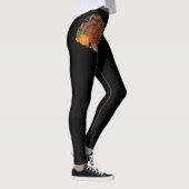 Dankdag, Grappige Kalkoenkok, Gobble, Modern Leer Leggings (Rechts)