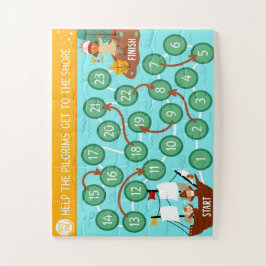 Dankdag Help de Pilgrims om naar de Kust te gaan Legpuzzel