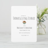 Dankdag herfst diner kalkoen feest kaart (Staand voorkant)