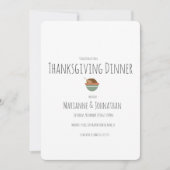 Dankdag herfst diner kalkoen feest kaart (Voorkant)