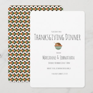 Dankdag herfst diner kalkoen feest kaart