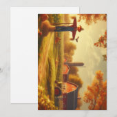 Dankdag/herfst op de boerderij feestdagenkaart (Voorkant / Achterkant)