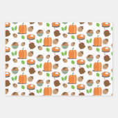 Dankdag Herfst Pompoenen Eten Inpakpapier Vel (Voorkant)