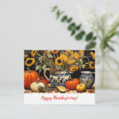 Dankdag Herfst Schilderij Briefkaart (Staand voorkant)