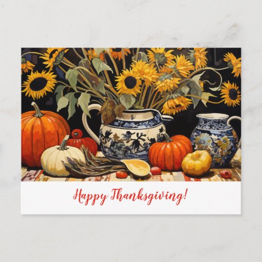 Dankdag Herfst Schilderij Briefkaart (Voorkant)