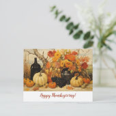 Dankdag Herfst Schilderij Briefkaart (Staand voorkant)