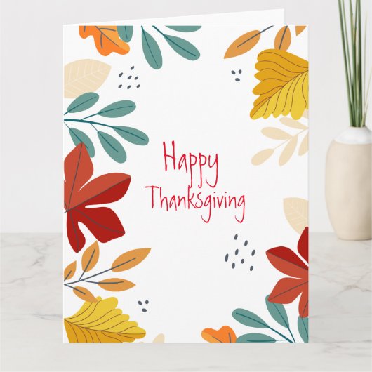 Dankdag  kaart (Voorkant)