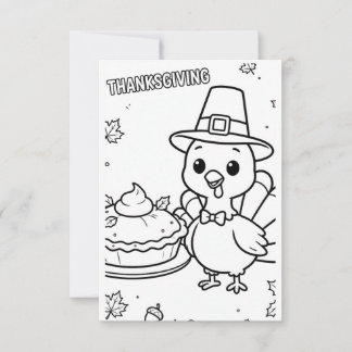 Dankdag Kleurplaten voor Kinderen Bedankkaart
