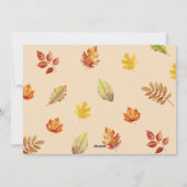 Dankdag Landelijk Herfstbladeren Dankbaar Feestdagenkaart (Achterkant)