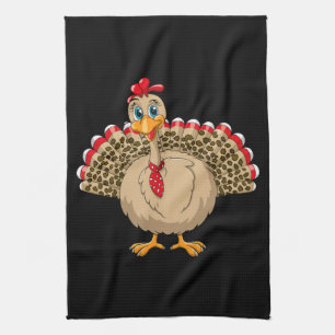 Dankdag Luipaard Kalkoen Dankdag Herfst Theedoek
