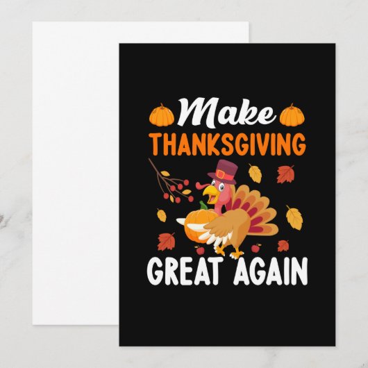 Dankdag Maak Dankdag Groot Opnieuw Kaart (Voorkant / Achterkant)