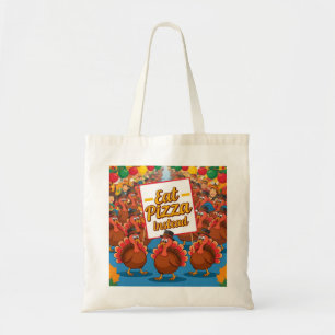 Dankdag met pizza in plaats daarvan tote bag
