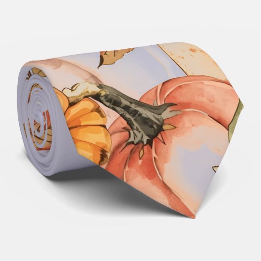 Dankdag, Mooie Pompoenen Oogstpatroon N Stropdas (Opgerold)