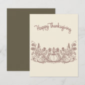 Dankdag Notitiekaartje (Voorkant / Achterkant)