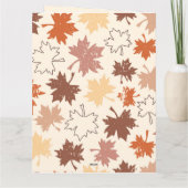 Dankdag ontwerp, herfst natuurlijke bladeren kaart (Achterkant)