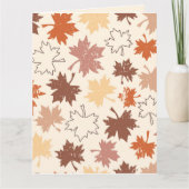 Dankdag ontwerp, herfst natuurlijke bladeren kaart (Voorkant)