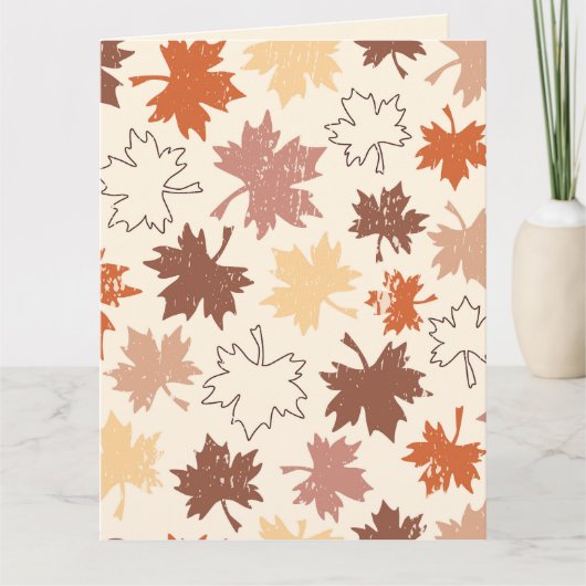 Dankdag ontwerp, herfst natuurlijke bladeren kaart (Voorkant)