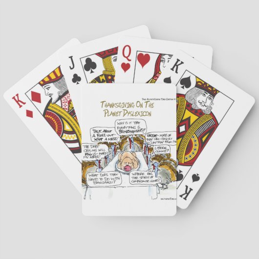 Dankdag Op Dyslexicon Grappig Pokerkaarten (Achterkant)