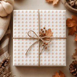 Dankdag – Pastel Pompoen Herfst Design Cadeaupapier