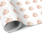 Dankdag – Pastel Pompoen Herfst Design Cadeaupapier (Rol Hoek)