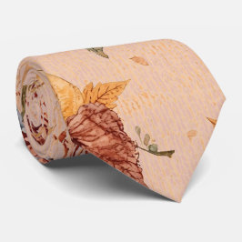 Dankdag,Pompoenen en Bloemen Patroon Nekdas Stropdas