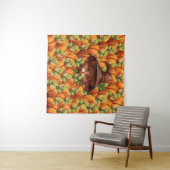 DANKDAG POMPOENEN LIEFDELIJKE KAT WANDKLEED (In Situ (horizontaal))