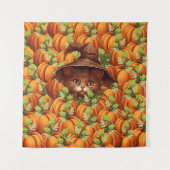 DANKDAG POMPOENEN LIEFDELIJKE KAT WANDKLEED (Voorkant)