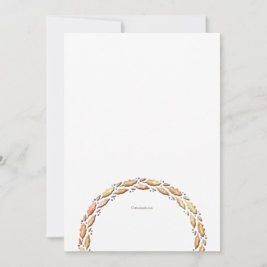 Dankdag Potluck Diner Uitnodiging (Achterkant)