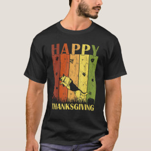 Dankdag Retro Duitse Herdershond Dankdag T-shirt