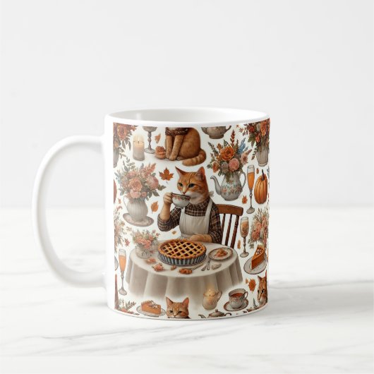 Dankdag voor Kattenliefhebbers Koffiemok (Links)