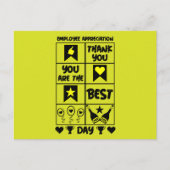 Dankdag voor werknemers   briefkaart (Voorkant)