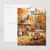 Dankdag - Wees altijd dankbaar Briefkaart (Voorkant / Achterkant)