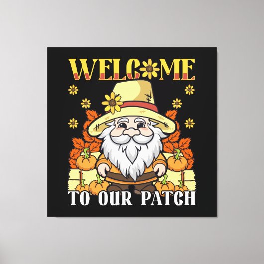Dankdag Welkom Bij Onze Tuinkabouter Canvas Afdruk (Voorkant)