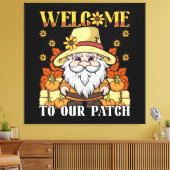 Dankdag Welkom Bij Onze Tuinkabouter Canvas Afdruk (Insitu (Woonkamer))