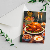 Dankdagdiner Feestdagenkaart