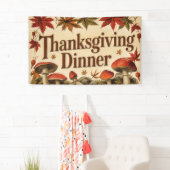 Dankdagdiner - vintage typografie  spandoek (Insitu)