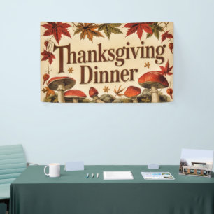Dankdagdiner - vintage typografie spandoek