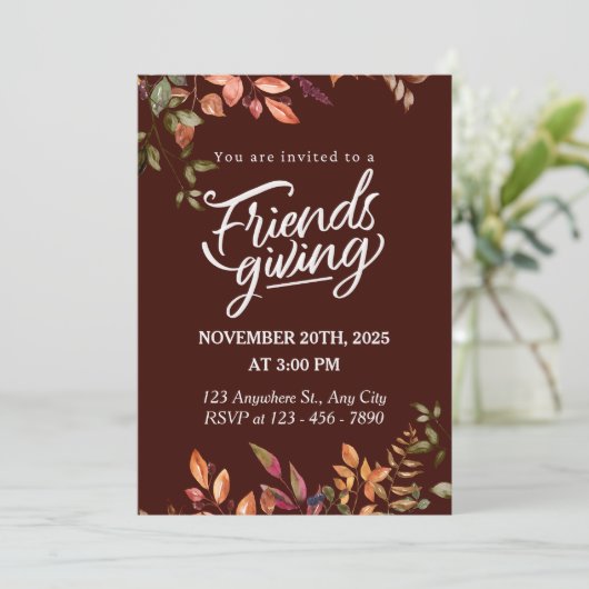 Dankdriendendag Kaart (Staand voorkant)