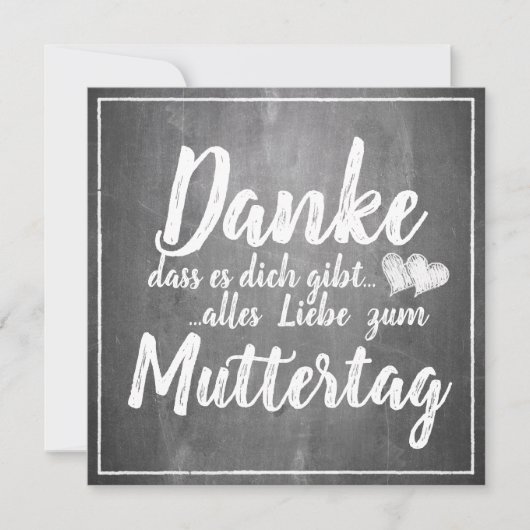 Danke, dass es Dich gibt - moederdag - krijtbord (Voorkant)