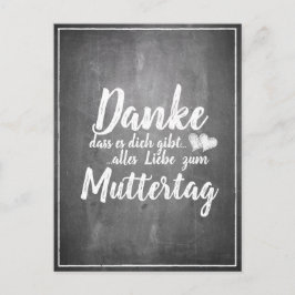 Danke, dass es Dich gibt - moederdag - krijtbord Feestdagenkaart
