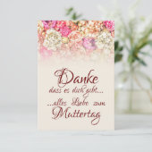 Danke, dass es dich gibt - Muttertag (Staand voorkant)