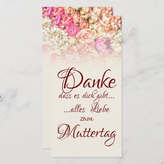 Danke, dass es dich gibt - Muttertag (Voorkant / Achterkant)