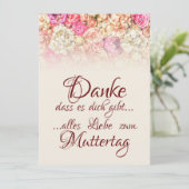 Danke, dass es dich gibt - Muttertag (Staand voorkant)
