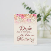 Danke, dass es dich gibt - Muttertag Feestdagenkaart (Staand voorkant)