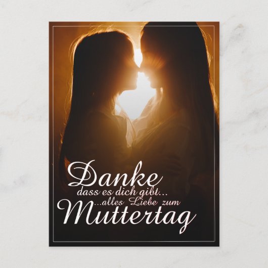 Danke, dass es dich gibt - Muttertag Feestdagenkaart (Voorkant)