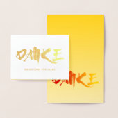 Danke duitman bedankt je goud folie kaarten (Display)